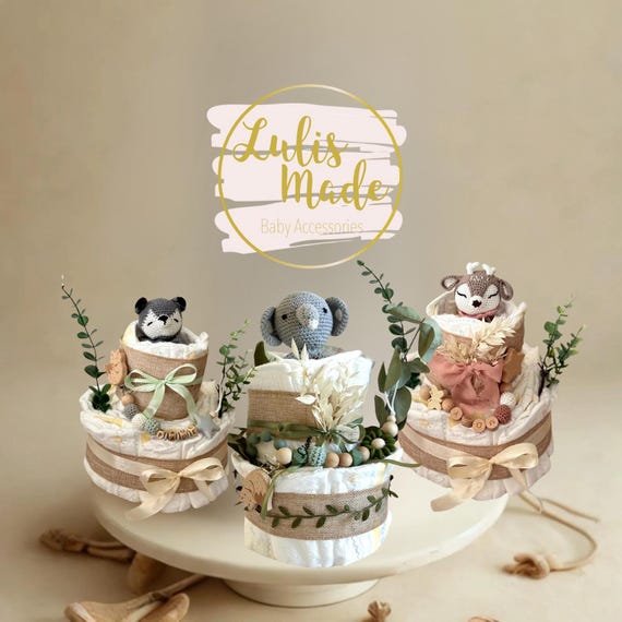mini Windeltorte in vielen Varianten, Personalisiertes Babygeschenk Junge/Mädchen- Geschenk zur Geburt, Babyparty