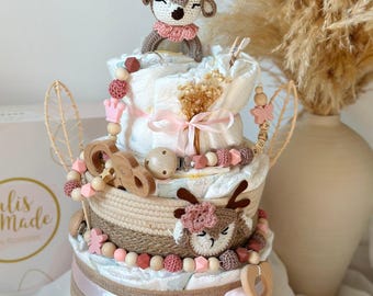 Baby gift diaper cake elephant