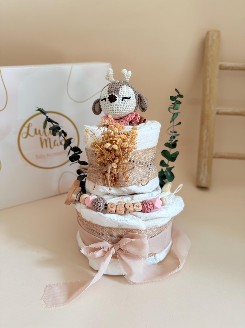 Mädchen, Geburt, Babyshower, Rosa, Naturfarben