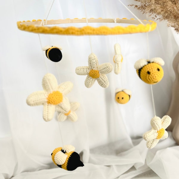 Biene Baby Mobile, baby Bett mobile, Biene Mobile, Baby Bett Mobile, Baby Kinderzimmer Deko, Geschenk Baby