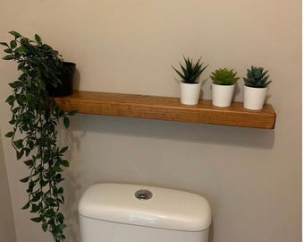 Rustic Reclaimed Wood Floating Shelf: Extra Narrow Ledge