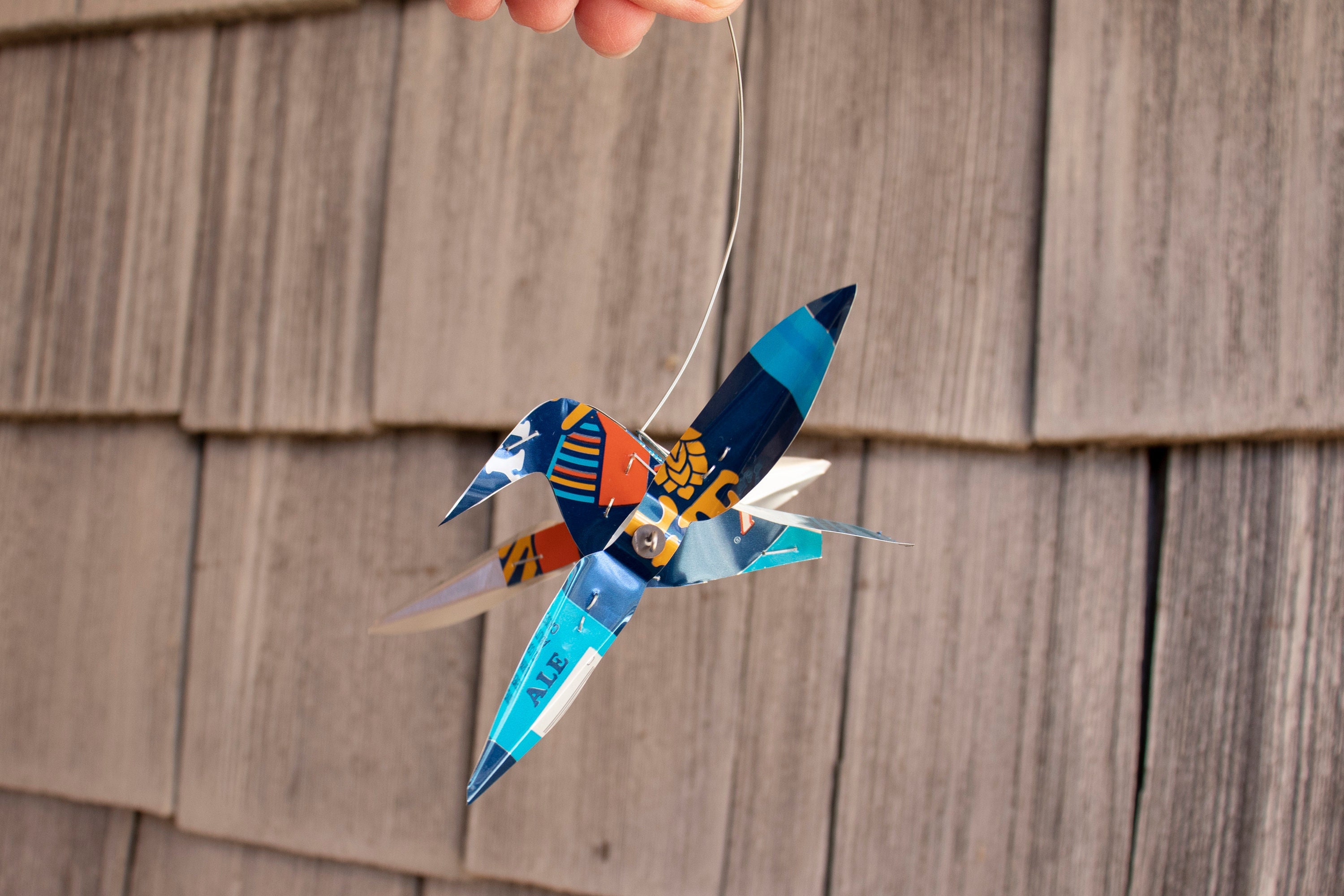 Upcycled Aluminum Can Whirligig: Brotherly Love Kinetic Wind