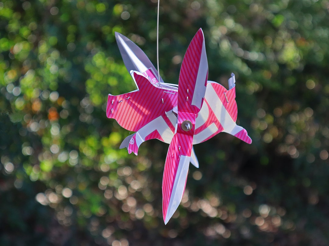 Rare Tab Can Flying Pig Wind Spinner: Recycled Pink Kinetic Art - Etsy