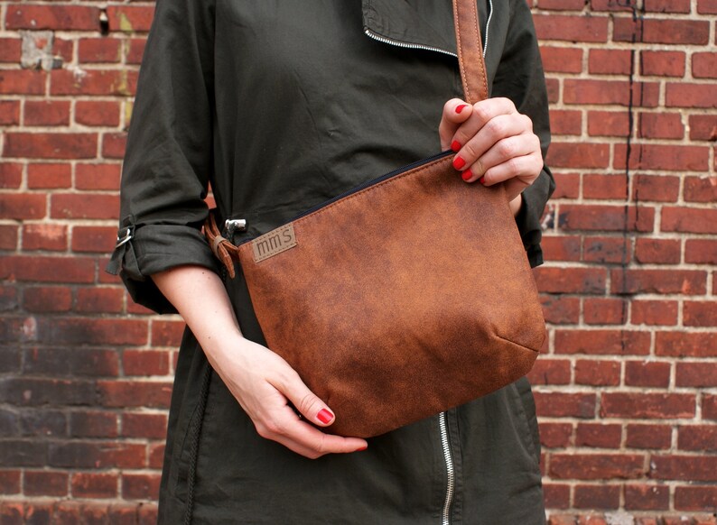 Mini Bag Vegan Bag Cognac Bag Ginger Bag Fabric Vegan Fabric Etsy