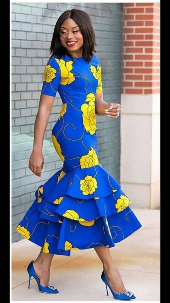 african fit and flare dress