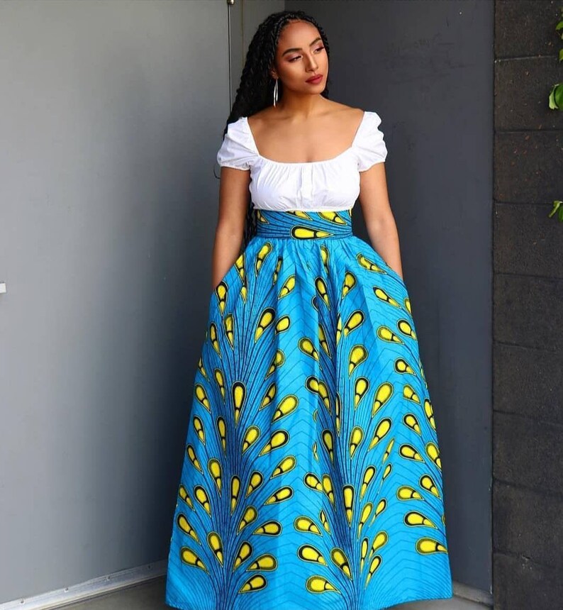 Kimber Maxi skirt with pockets African skirts for women African print skirt skirts for women long skirts for women