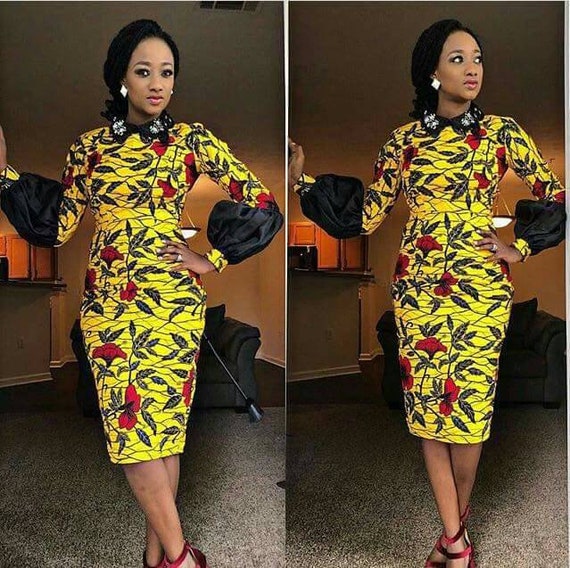 african pencil dress