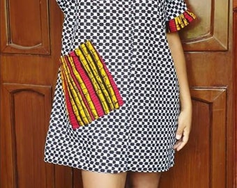 Zahra African Print dress, African clothing for women, women dress, African dress, midi dress