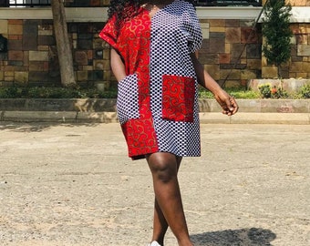 Rike African shift dress , African clothing , women clothing , women dress , African dress , Ankara dress