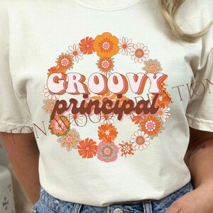 Groovy Principal - Peace Sign- PNG JPEG Digital Download
