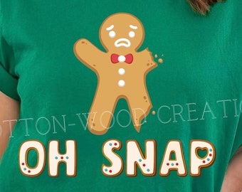 Oh Snap -Gingerbread Christmas PNG JPEG DTF Sublimation Design