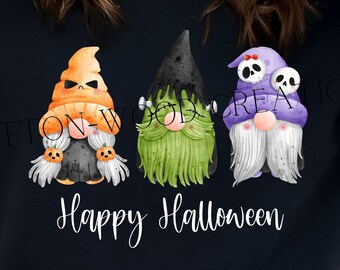 Gnomi di Halloween felici - Monster Design PNG JPEG Download digitale