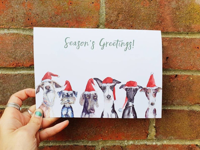 A5 PACKS of cards Greyhound christmas card dog birthday Etsy