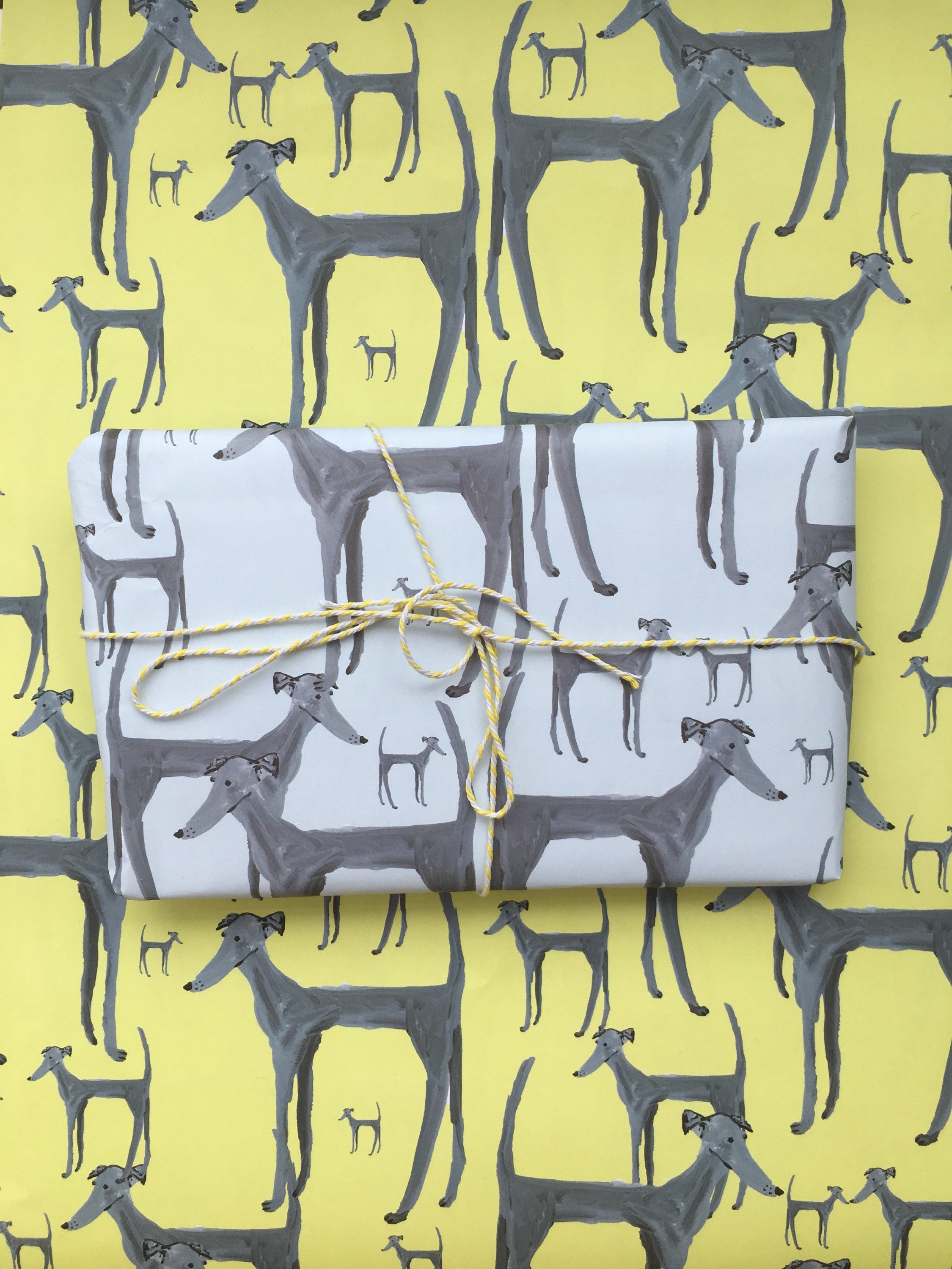 Christmas Dog wrapping paper greyhound paper dog xmas wrap Etsy