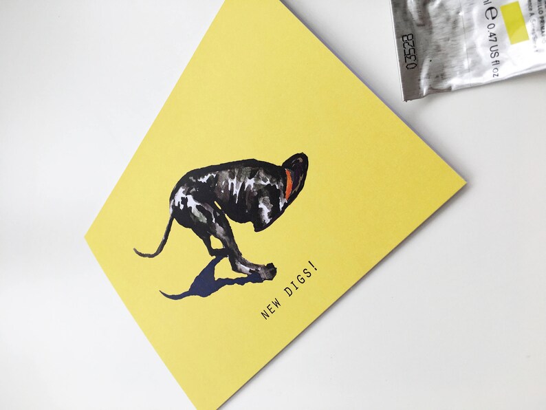 New Home Card New Digs Card New House Card Dog Card GSP Etsy