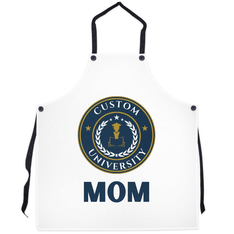 Personalized College Mom Apron Cooking Apron for College Mom