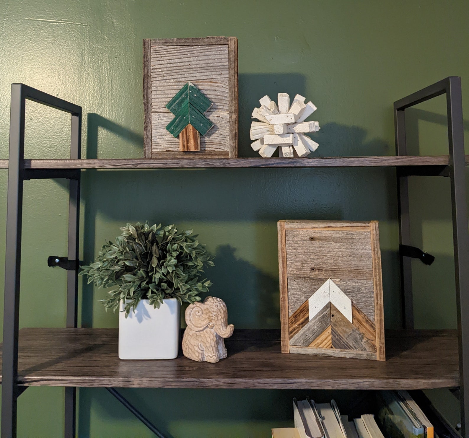 Rustic Mountain Wood Wall Art. Office Desk Decor. Shelf Decor. - Etsy