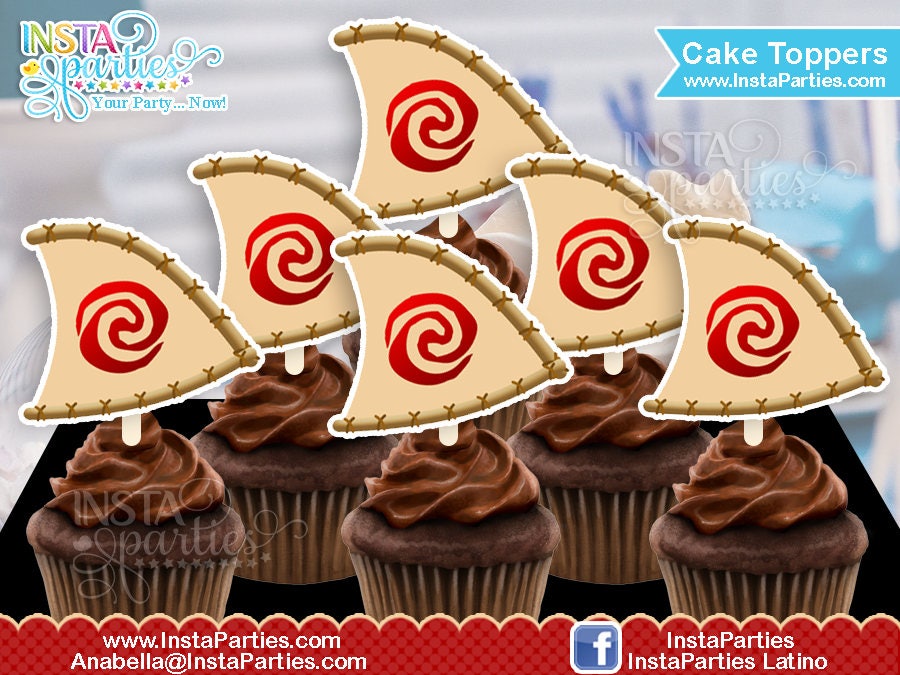 Moana Cupcake Toppers Sailboat Boats Cup Cake s Labels Etsy Moana Cupcake Toppers Sailboat Boats Cup Cake s Labels Etsy