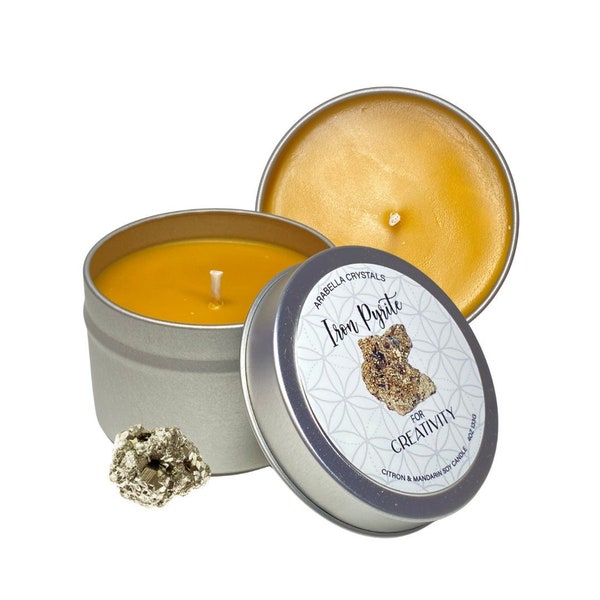 Pyrite Candle Etsy