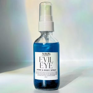 Evil Eye Home & Body Mist: Crystal Infused Aromatherapy Glitter Spray