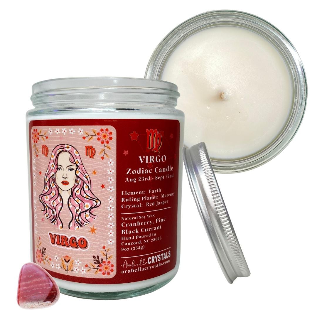 Zodiac Candle With Hidden Crystal: Scented Birthday Gift - Etsy