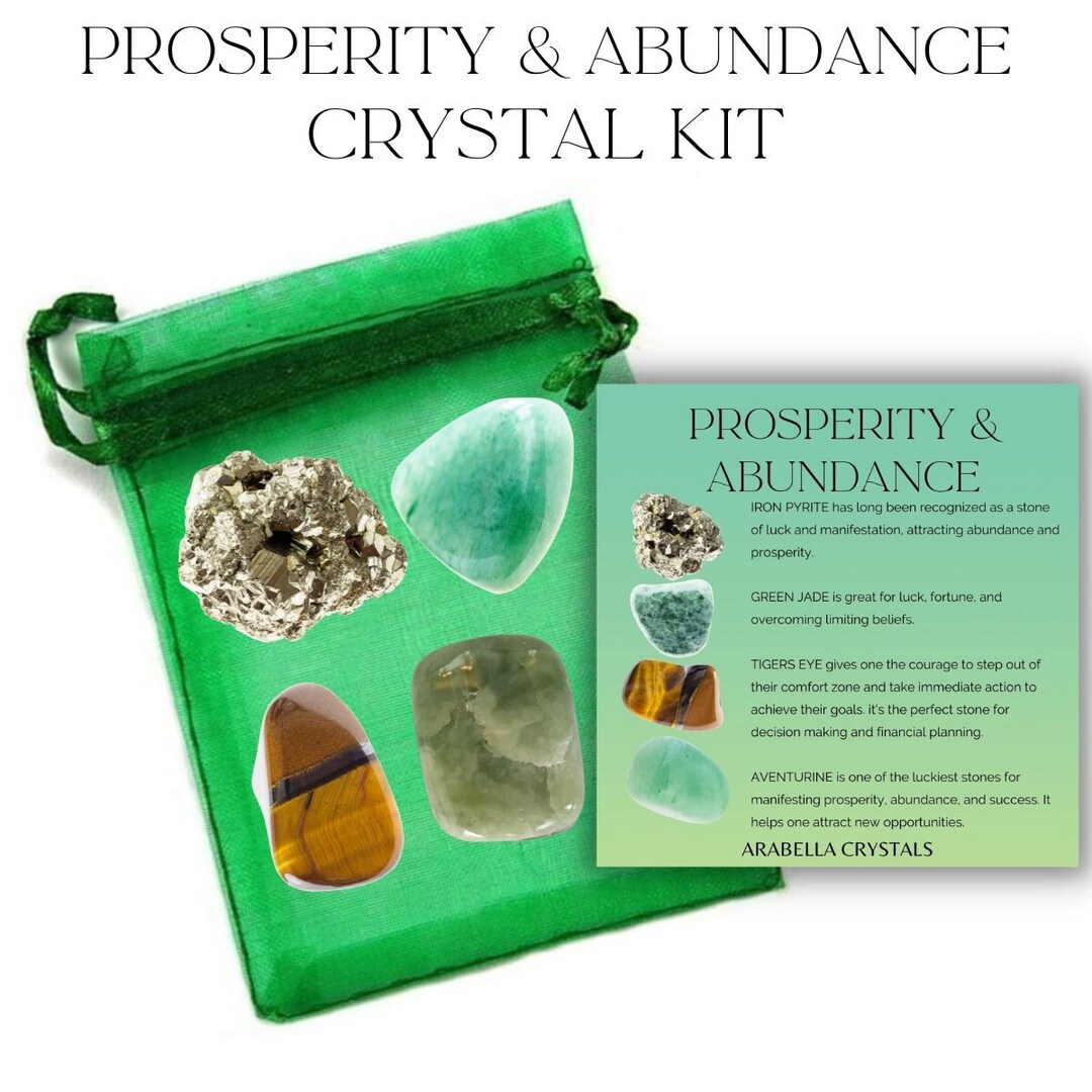 Money Magic Crystal Set for Prosperity and Abundance / Iron Etsy