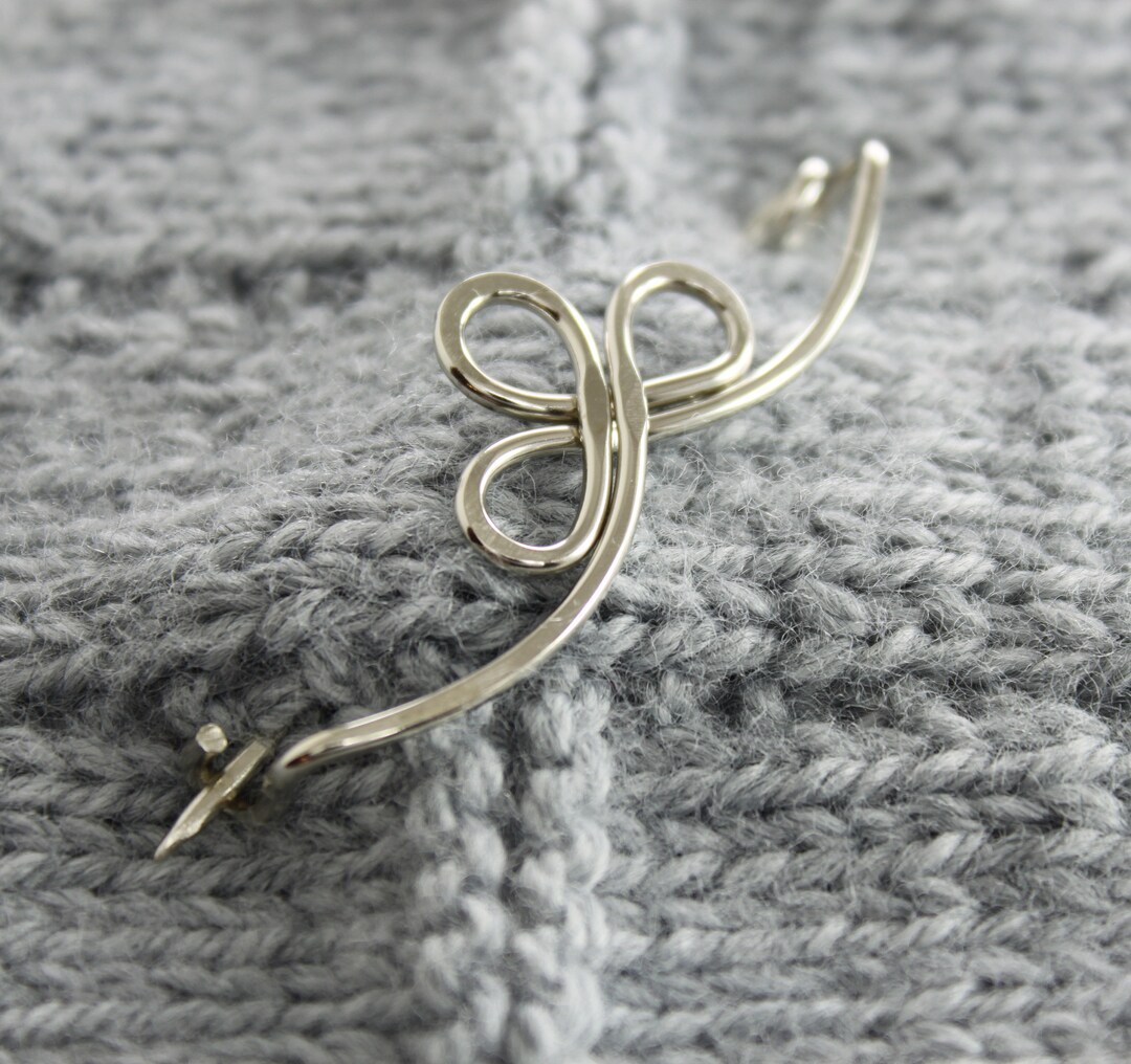 Minimalist Celtic Knot Shawl Pin Silver Shawl Pin Safety - Etsy