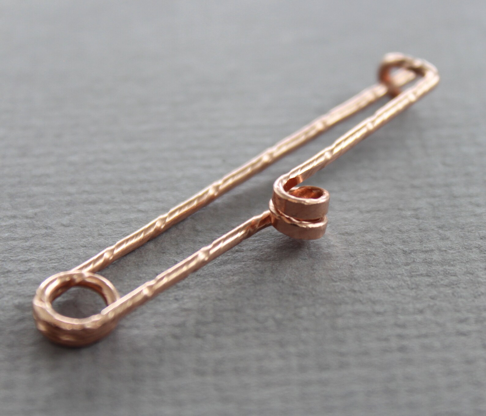 Minimalist Safety Pin Style Shawl Pin Copper Pin Twister Etsy
