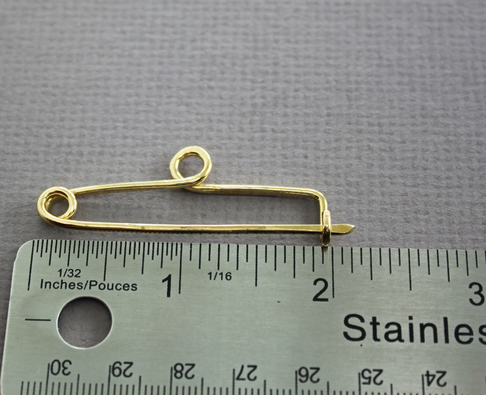 Minimalist Safety Pin Style Shawl Pin Gold Tone Pin Brass Etsy