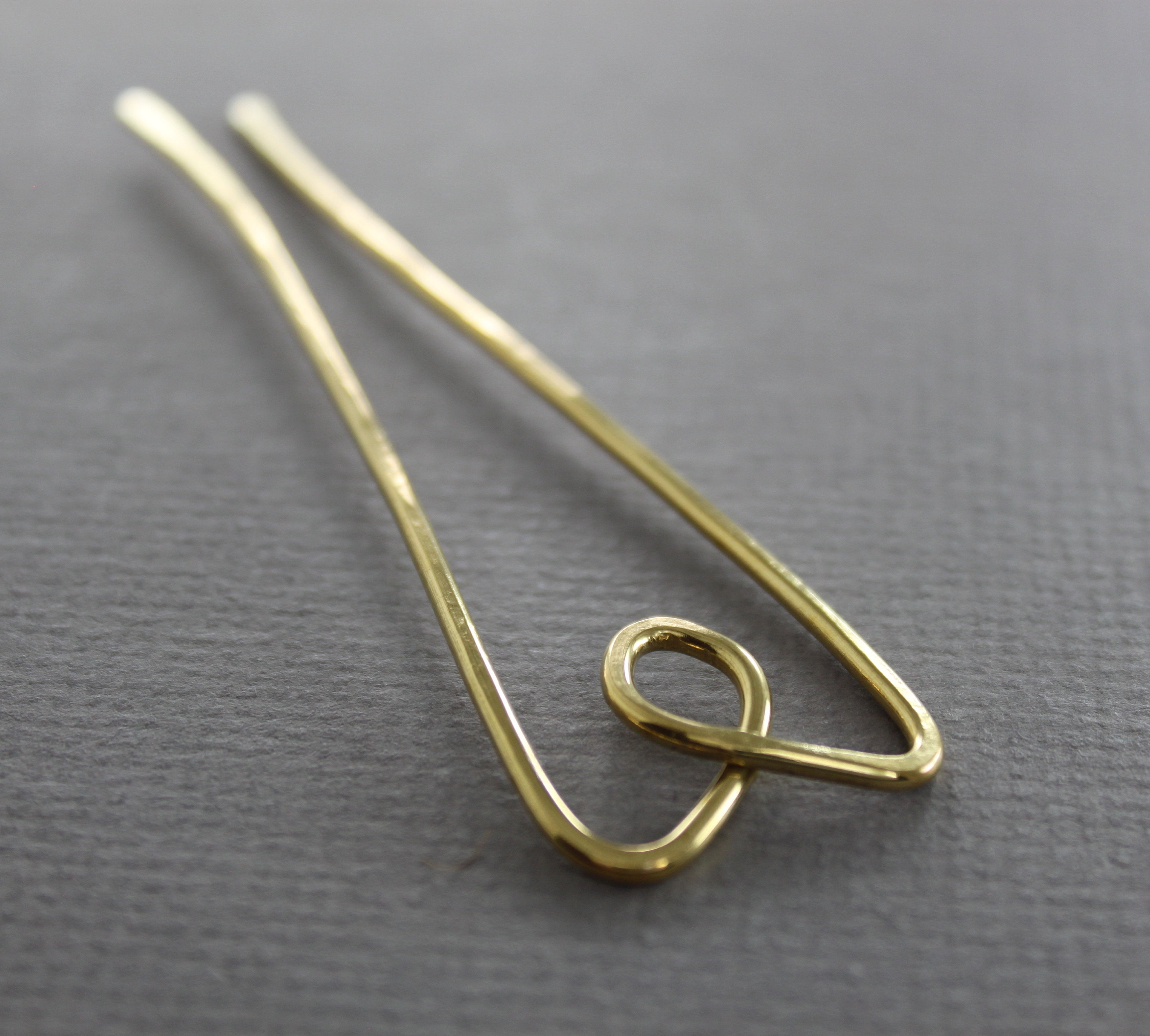 Simple Golden Color Brass Hair Fork Gold Tone Hair Accessory - Etsy