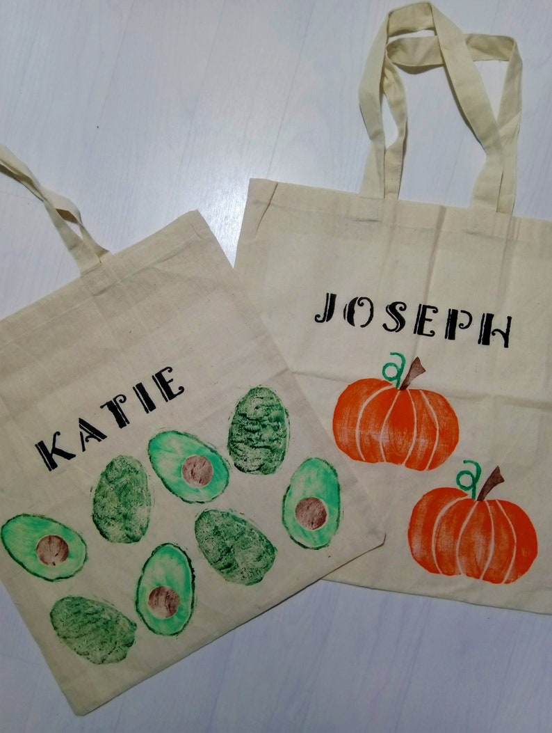 - Ecofriendly Shopper 100/% Recycled Cotton Name on Bag Personalised Hand Printed Tote Bag Unique Useful Fathers Day Gift