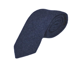 Navy Blue Donegal Tweed Tie