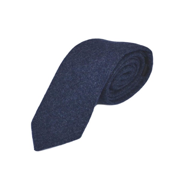 Navy Blue Donegal Tweed Tie