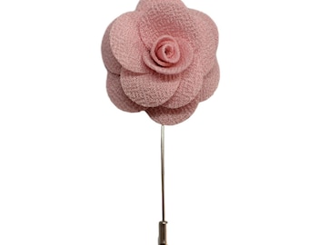 Baby Pink Flower/Rose Lapel Pin / Corsage / Buttonhole / Boutonnière