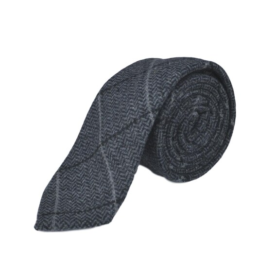 King /& Priory Graphite Grey Herringbone Check Waistcoat with Lapel