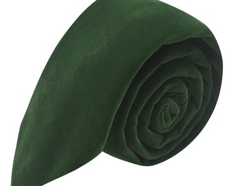 Dark Green Velvet Tie / Necktie