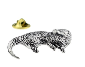 Otter Pewter Lapel Pin