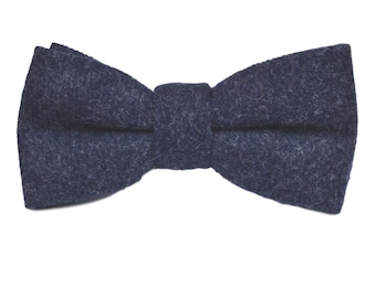 Navy Blue Donegal Tweed Bow Tie