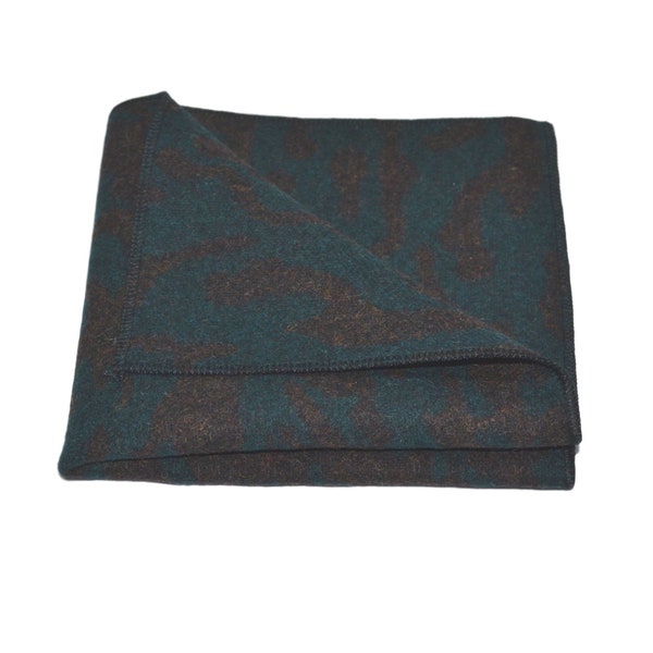 Persian Dark Teal Pattern Pocket Square / Handkerchief