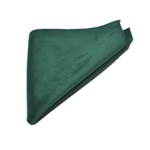 Racing Green Velvet Pocket Square / Handkerchief