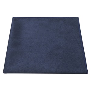 Navy Blue Suede Pocket Square / Handkerchief
