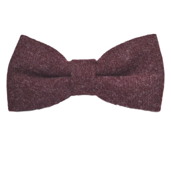 Burgundy Donegal Tweed Bow Tie