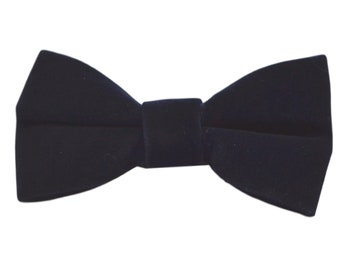 Navy Blue Velvet Bow Tie