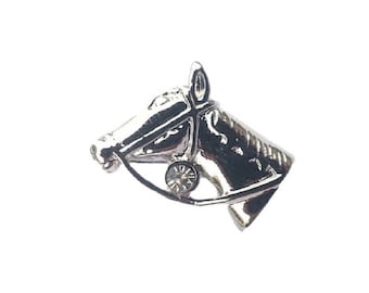 Horse Head Pewter Lapel Pin / Badge