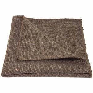 Highland Weave Hessian Brown Pocket Square / Handkerchief