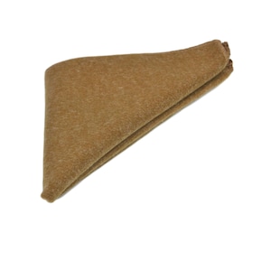 Camel Brown Donegal Tweed Pocket Square / Handkerchief