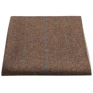 Heritage Check Cedar Brown Pocket Square / Handkerchief