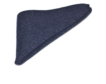 Navy Blue Donegal Tweed Pocket Square / Handkerchief