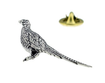 Pheasant Pewter Lapel Pin / Badge