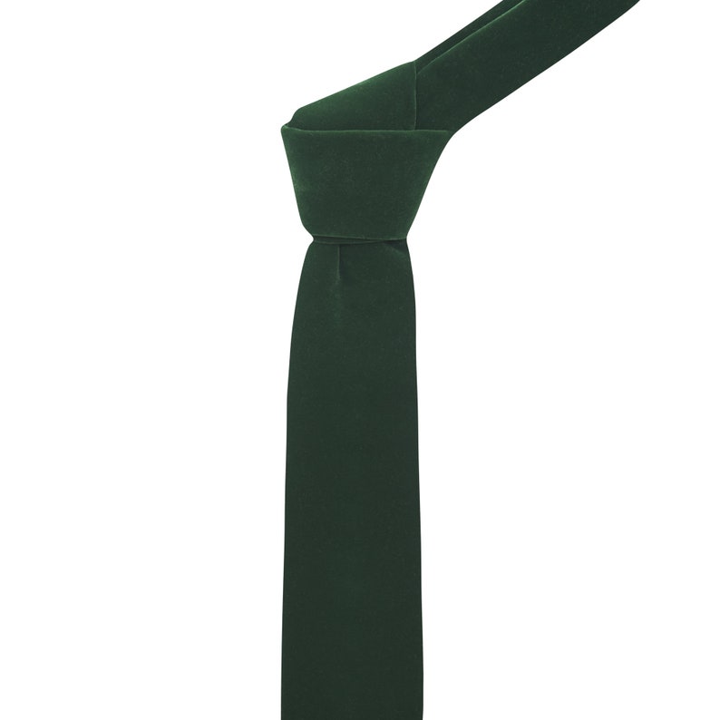 Dark Green Velvet Tie / Necktie Etsy